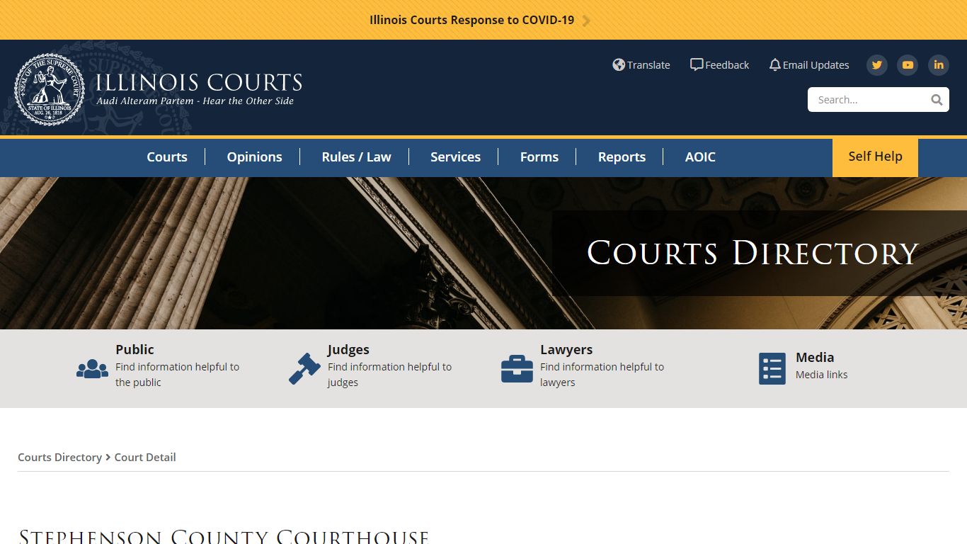 Stephenson County Courthouse - Administrative Office of the Illinois Courts